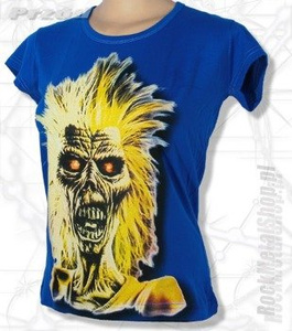 bluzka damska IRON MAIDEN - EDDIE niebieska