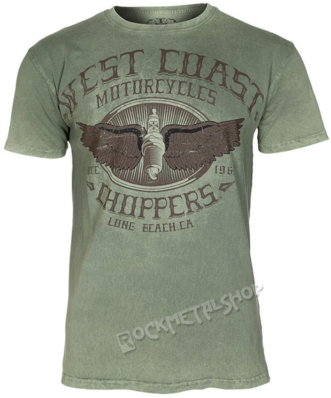 koszulka WEST COAST CHOPPERS - WCC WINGS LOGO, barwiona
