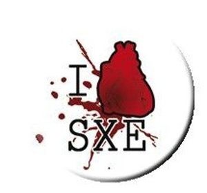 przypinka I LOVE SXE