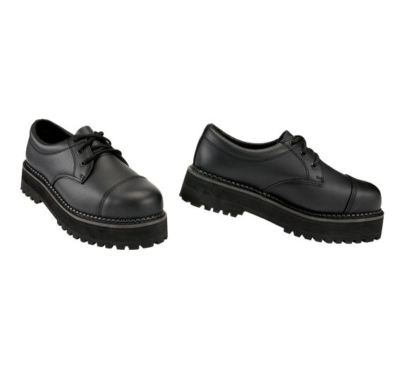 glany na wysokiej podeszwie BRANDIT - PLATEAU PHANTOM (3 dziurki - CZARNE)