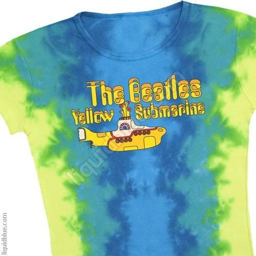 bluzka damska THE BEATLES - YELLOW SUBMARINE LOGO barwiona
