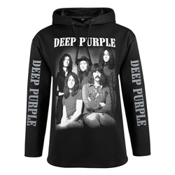 bluza DEEP PURPLE - BAND czarna, z kapturem