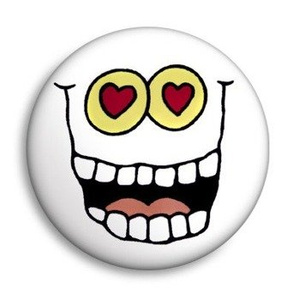 przypinka CRAZY IN LOVE Ø25mm