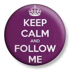 przypinka KEEP CALM AND FOLLOW ME Ø38mm