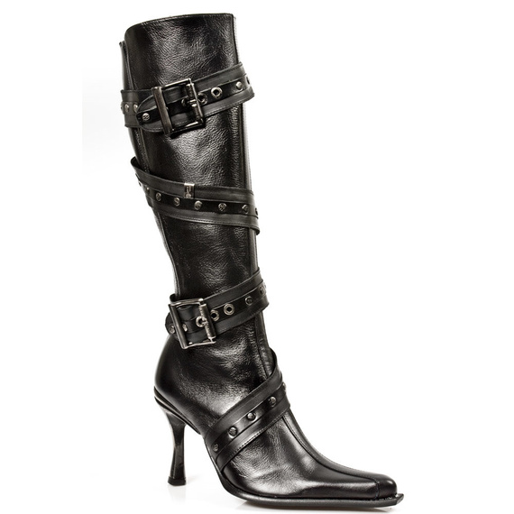 buty damskie NEW ROCK NOMADA E ITALI NEGRO, MALICIA TACON CARIBE ACERO [M-9029-C10]