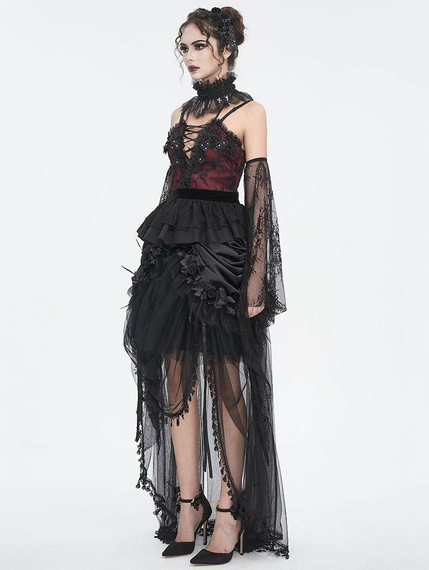 top DEVIL FASHION - BLACK AND RED SEXY GOTHIC 