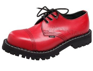 krótkie glany STEEL - FULL RED (3 dziurki)