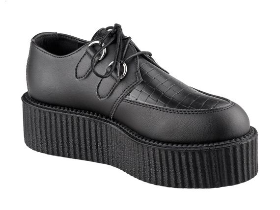 buty creepers NEVERMIND - CZARNE synthetic