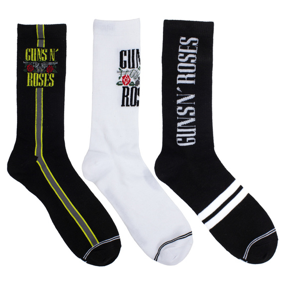 skarpetki GUNS N' ROSES box - zestaw 3 par