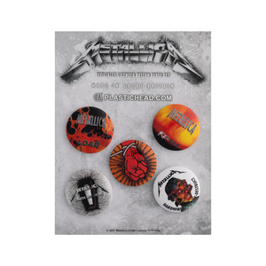 zestaw 5 szt. przypinek METALLICA 1996-2016