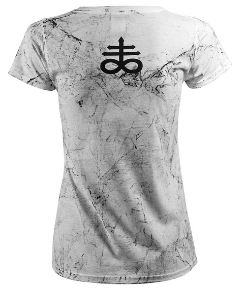 bluzka damska AMENOMEN - SATANIC MOTHERFUCKER (OMEN148DA WHITE ALLPRINT BLACK)