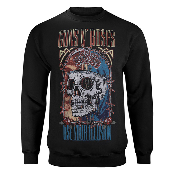 bluza GUNS N' ROSES - USE YOUR ILLUTION SKULL, bez kaptura