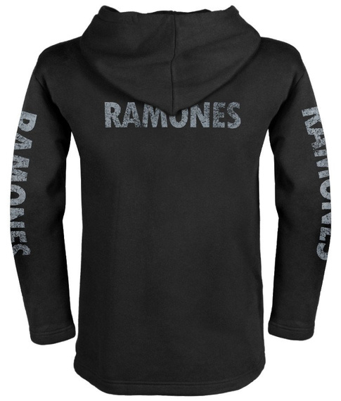 bluza RAMONES - LOGO czarna, z kapturem