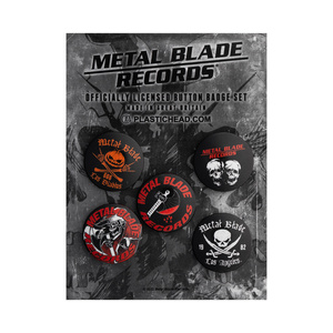 zestaw 5 szt. przypinek METAL BLADE RECORDS