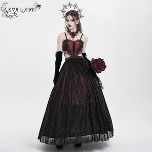 suknia DEVIL FASHION - RED AND BLACK GOTHIC SEXY