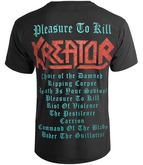 koszulka KREATOR - PLEASURE TO KILL (TRACKLIST)