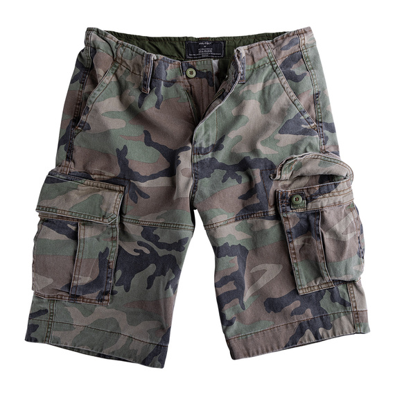 spodnie bojówki krótkie US VINTAGE SHORSTS PREWASH WOODLAND