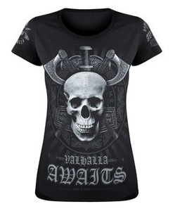 bluzka damska VICTORY OR VALHALLA - SKULL