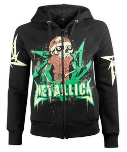 bluza damska METALLICA - ONE rozpinana, z kapturem