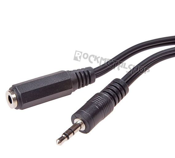 przedłużacz mały JACK STEREO 3,5 mm wtyk-gniazdo MF / 1,5 m