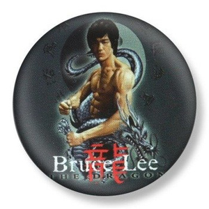 przypinka BRUCE LEE - THE DRAGON Ø38mm