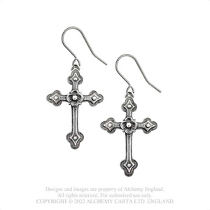 kolczyki GOTHIC DEVOTION CROSSES (para)