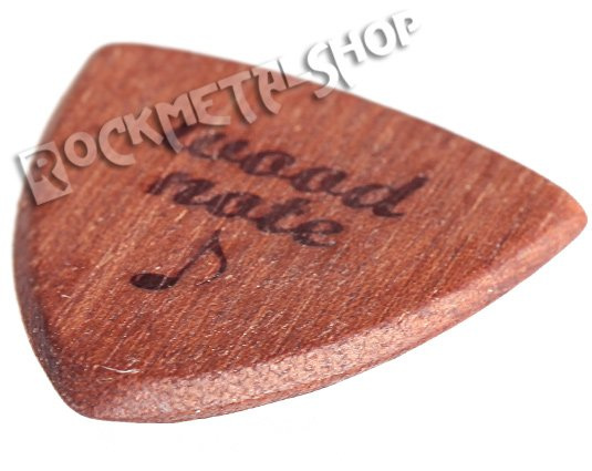 drewniana kostka do gitary WOODNOTE Bull Shield - MAHOŃ SAPELE