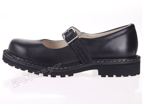 glany damskie STEADY'S - "BALERINKI" czarne (STE/ROCK), USZKODZONE