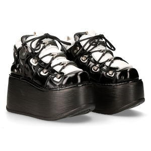 buty NEW ROCK CHAROL NEGRO ARRUGADO, NAPA BLANCA,MARTE NEGRO [M-106-S118]
