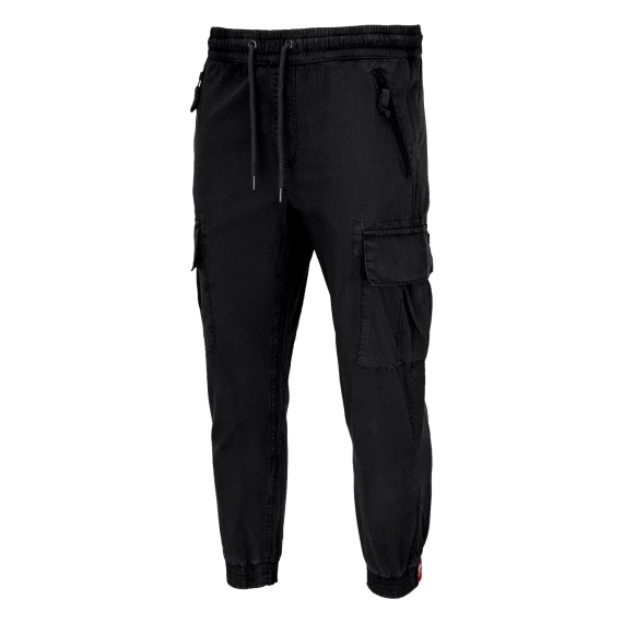 spodnie bojówki ALPHA INDUSTRIES - RIPSTOP JOGGER BLACK
