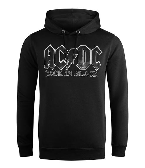 bluza AC/DC - BACK IN BLACK, AMPLIFIED z kapturem