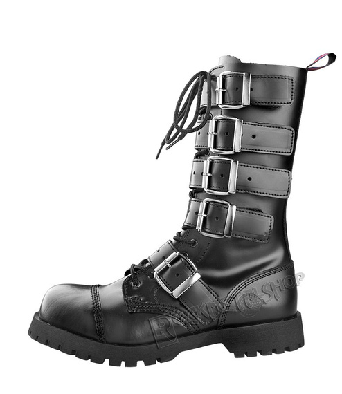 glany NEVERMIND - CZARNE (14 dziurek + 5 klamer) polerowane