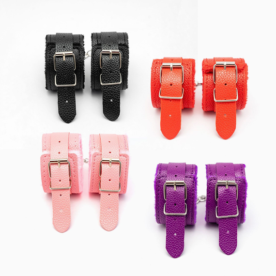 kajdanki/pieszczochy z futerkiem (purple) (2szt.)