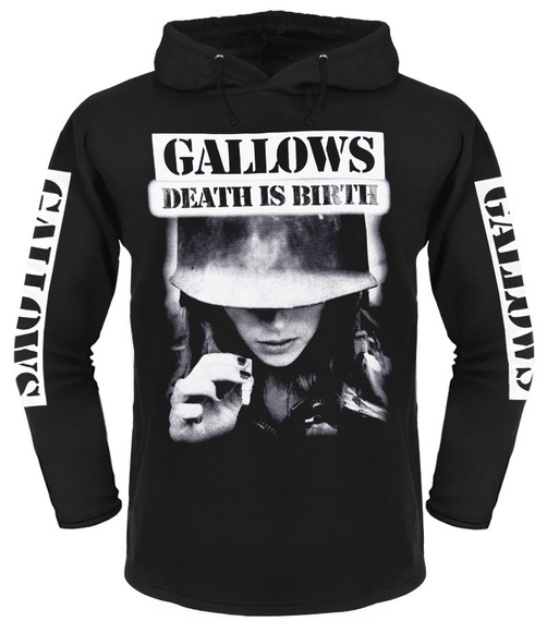 bluza GALLOWS - DEATH IS BIRTH czarna, z kapturem