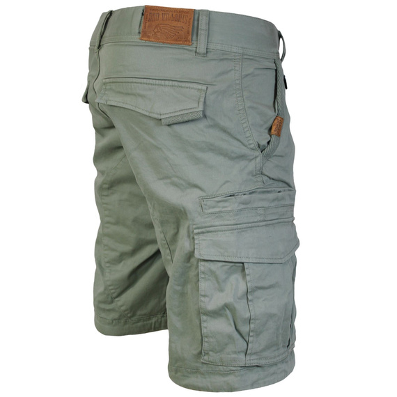 spodnie bojówki krótkie YAKUZA PREMIUM - CARGO SHORTS grey olive
