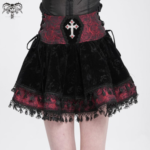 spódniczka DEVIL FASHION - RED GOTHIC CROSS