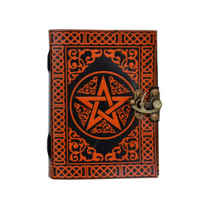 notes/zeszyt w skórzanej oprawie PENTAGRAM