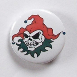 przypinka CLOWN SKULL