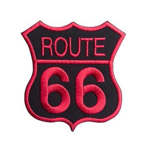 naszywka termiczna ROUTE 66 RED
