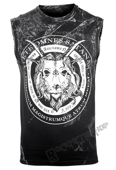 bezrękawnik AMENOMEN - CHURCH OF SATAN (OMEN053BR ALLPRINT WHITE)