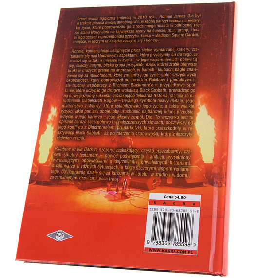 książka RAINBOW IN THE DARK - RONNIE JAMES DIO - AUTOBIOGRAFIA