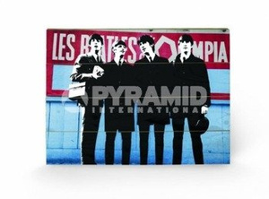 dekoracja/obraz na drewnie THE BEATLES IN PARIS