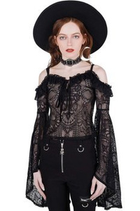 bluzka damska KILLSTAR - BREATHLESS (BLACK)