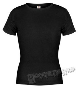 bluzka damska FRUIT OF THE LOOM - BLACK bez nadruku czarna