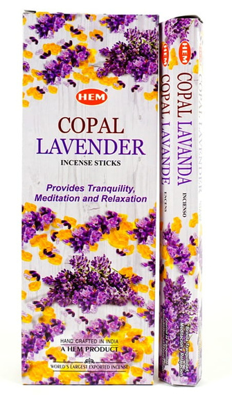 kadzidełka COPAL LAVENDER (LAWENDA), zestaw 6 opakowań (120 szt.)