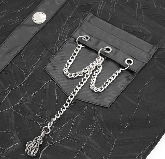 koszula męska DEVIL FASHION - BLACK GOTHIC PUNK 