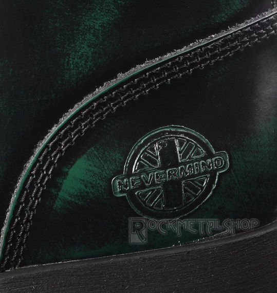 glany NEVERMIND - ZIELONE PRZECIERANE (10 dziurek) polerowane 