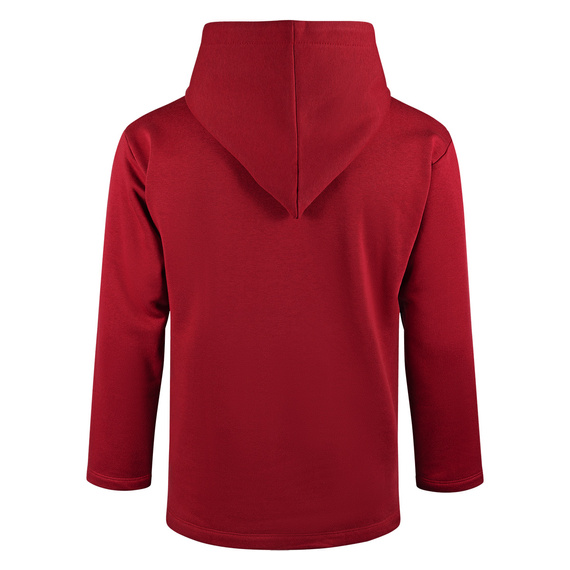 bluza CZERWONA bez nadruku z kapturem