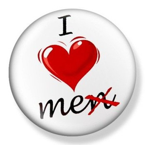 przypinka I LOVE ME Ø38mm