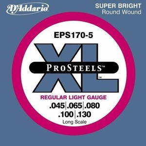 struny do gitary basowej D'ADDARIO EPS170-5 /045-130/